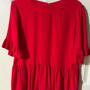 Elegant Red Women's Blouse